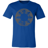 Sun and Stars in Circle Distressed Unisex Jersey T-Shirt